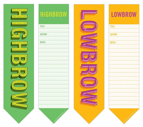 Highbrow and Lowbrow 2-in-1 Bookmark Pads in Green and Yellow