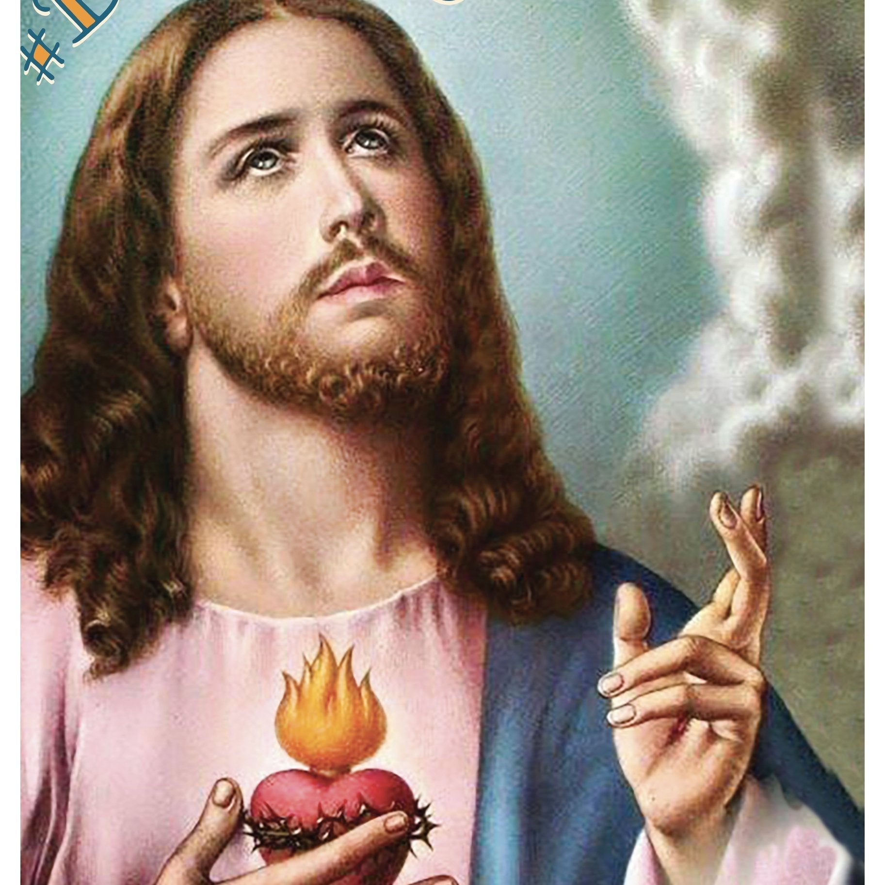 #Blessed Sacred Heart of Jesus Hashtag Greeting Card – The Bullish Store