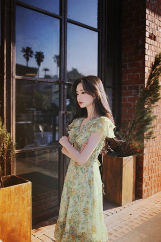 korean dress outfit - pastel dress