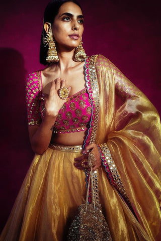 earrings as jewellery with lehenga