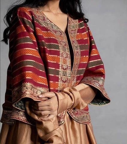 jacket with ethnic Indian wear