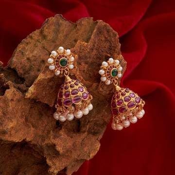gold earrings jhumka