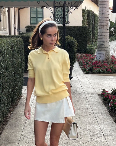 Mini Skirt Outfits Ideas : polo