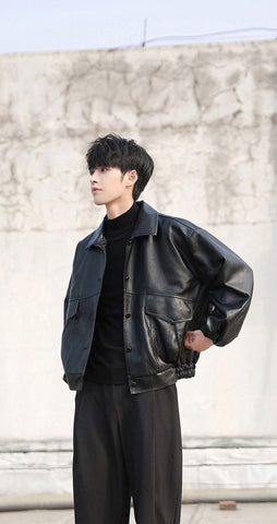 jackets that are in style : leather puffer jacket