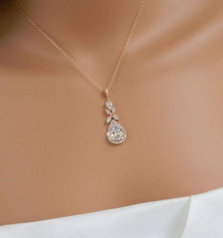 diamond necklace - drop