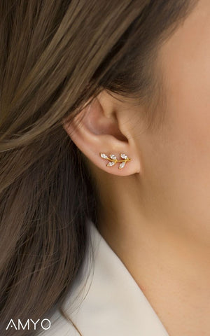 gold earrings diamond