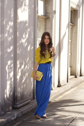 Yellow Colour Combination : blue