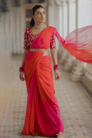 new saree trends: borderless saree