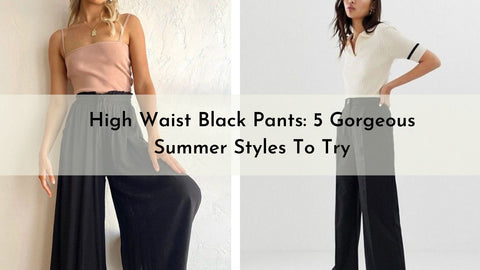 High waist black pants : cover