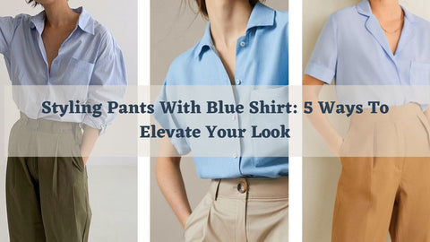 Pants with blue shirt- cover