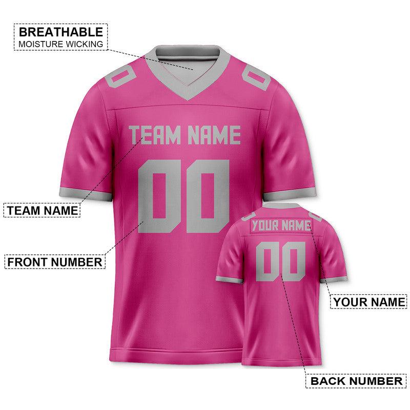 Custom Purple Light Blue-Pink Mesh Authentic Football Jersey