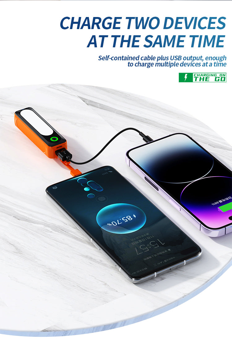 Small Portable Charger Power Bank Built-in Night Light