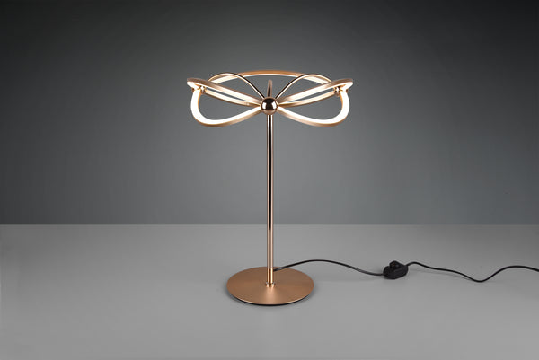 Lampada da Tavolo, "Charivari", Metallo, Ottone Satinato, 41x50cm