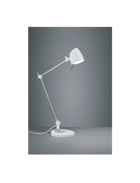 Lampada da Tavolo, "Rado", Metallo, Bianco, 16x70cm