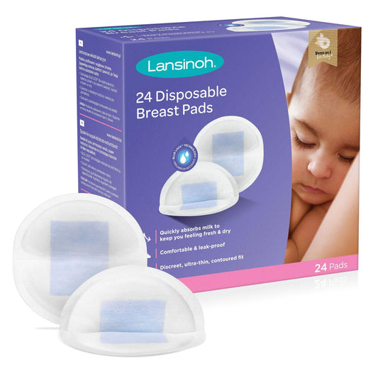 Lansinoh Washable Nursing Pads, Teardrop Contoured Bamboo Viscose pad,  Reusable Breast Pads for Every Day and Night use for Breastfeeding Mums,  (Pack of 4)