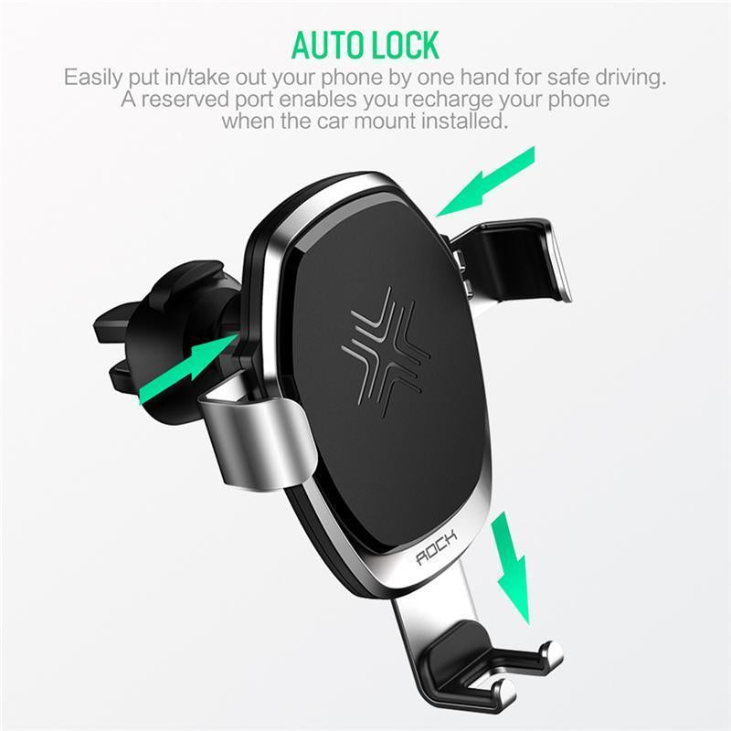 ROCK 10W Fast QI Car Mount Wireless Charger