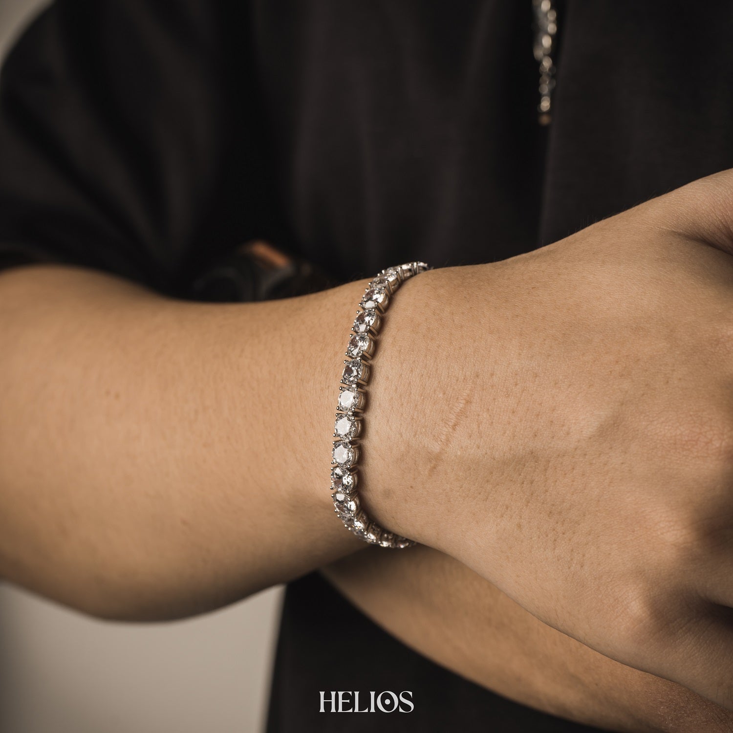 Vòng Tay Bạc S925 Diamond Tennis Helios Silver Original