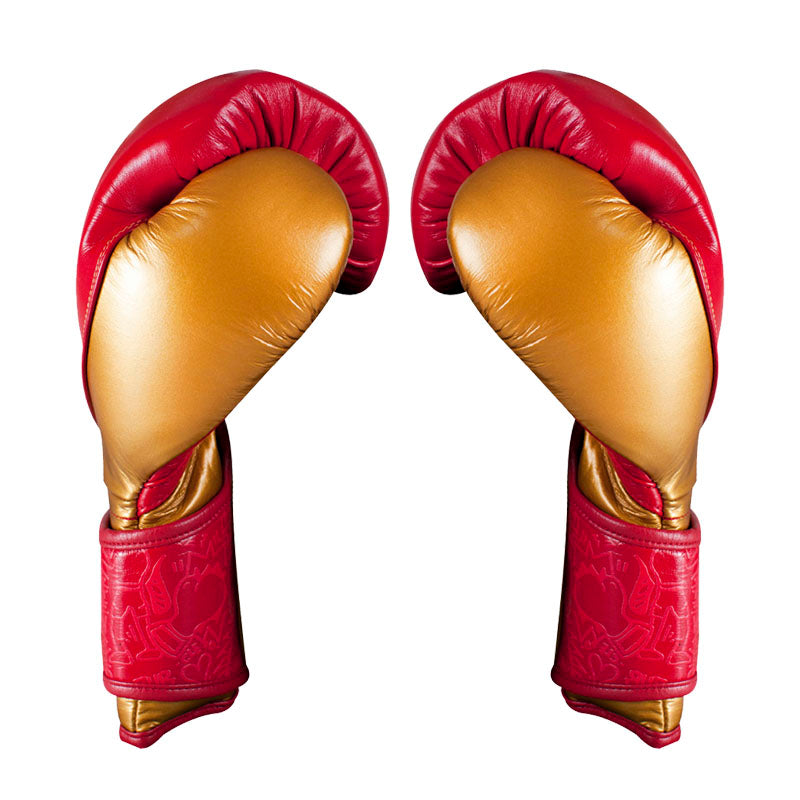 CLETO REYES Guantes de entrenamiento de boxeo con cordones y pulgar  adjunto, color rojo, 16 onzas : : Deportes y aire libre