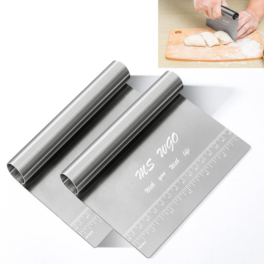 1 PCS Dough Pastry Bench Cutter Scraper, Stainless Steel Pizza