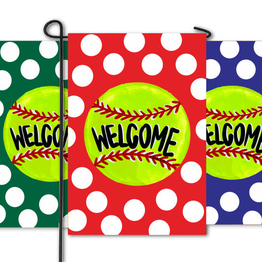 Baseball Team Colors Garden Flag