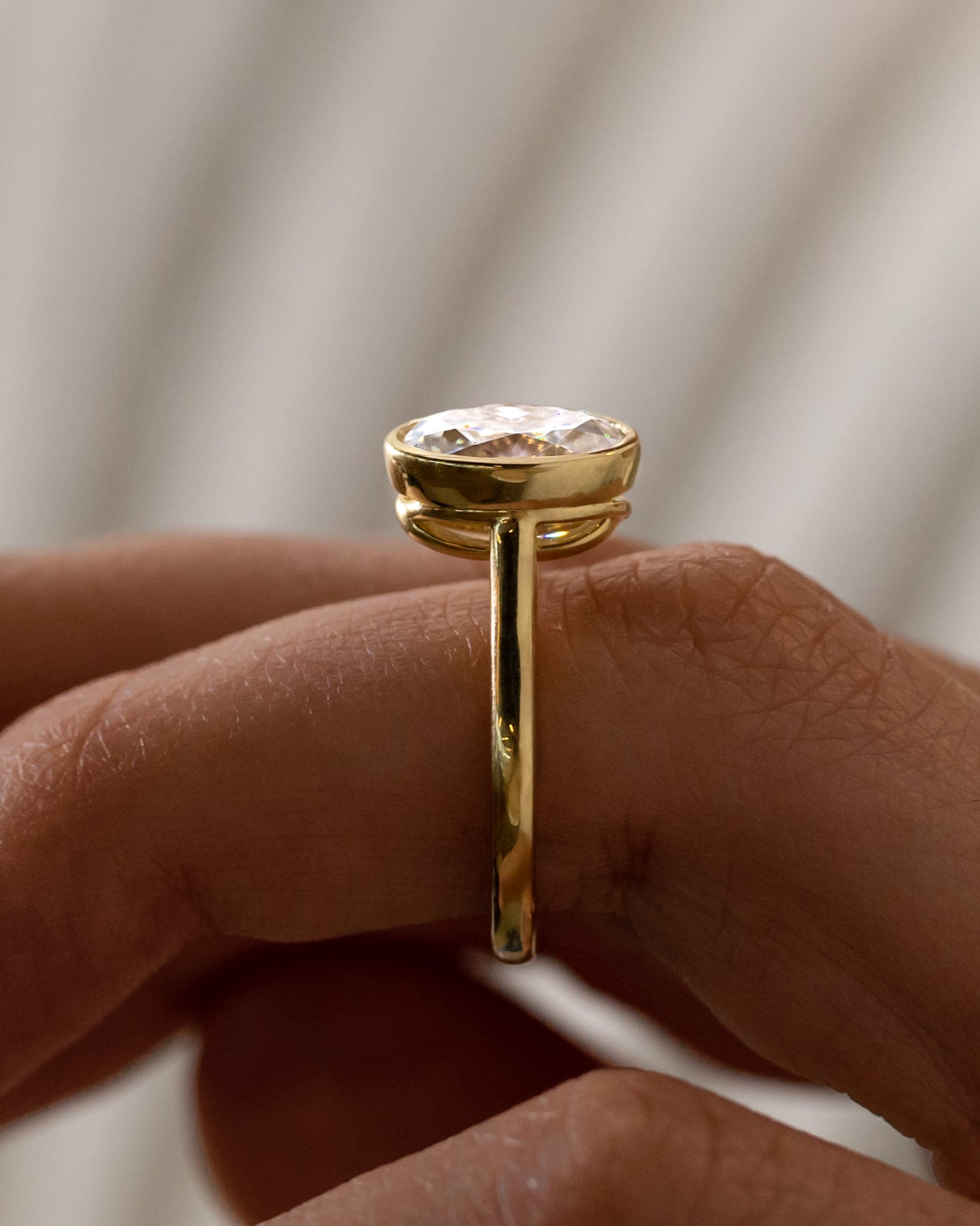 Custom Round Flush Set Engagement Ring | Brilliant Earth