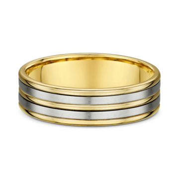 Cullen Jewellery Yellow Gold/Platinum Men's Wedding Band