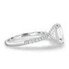 Neha – Heart Solitaire with Pavé - 18k White Gold