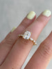 Cali - 4 Claw Elongated Cushion Solitaire with Accent Stones Lifestyle Image