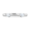 Monique - Kite Stones Wedding Ring - 18k White Gold