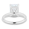 Thea - 4 Claw Pavé Radiant Solitaire with Hidden Halo - 18k White Gold
