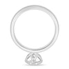 Armani - Bezel Set Oval Solitaire - 18k White Gold