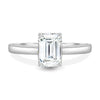 Nora - Emerald Cathedral Solitaire - 18k White Gold