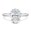 Hilary - 4 claw Oval Solitaire - 18k White Gold