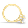 Bethany – Oval Solitaire with Hidden Halo - 18k Yellow Gold