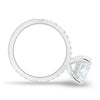 Thea - 4 Claw Pavé Radiant Solitaire with Hidden Halo - 18k White Gold