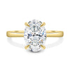 Bethany – Oval Solitaire with Hidden Halo - 18k Yellow Gold