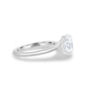 Daisy – Oval Solitaire - 18k White Gold High Setting