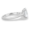 Scarlett - Oval Cathedral Solitaire with Hidden Halo - 18k White Gold