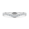 Danielle – Half Pavé Curved Wedding Ring - 18k White Gold