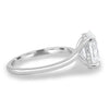 Emma – Oval Solitaire with Hidden Halo - 18k White Gold High Setting