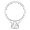 Maisy - 6 Claw Cathedral Round Solitaire with French Pavé - 18k White Gold