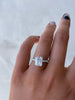 Thea - 4 Claw Pavé Radiant Solitaire with Hidden Halo Lifestyle Image