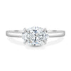 Mabeline- 4 Claw East West Solitaire - 18k White Gold