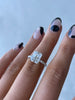 Thea - 4 Claw Pavé Radiant Solitaire with Hidden Halo Lifestyle Image