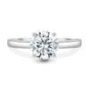 Georgia – 4 Claw Cathedral Round Solitaire - 18k White Gold