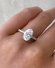 Julia – Oval Solitaire with Hidden Halo and Pavé Lifestyle Image