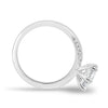 Mahlia - Round Solitaire with Sweeping Micro Pavé - 18k White Gold