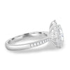 Jessica – Vintage-Style Round Halo with Pavé - 18k White Gold