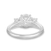 Aviana - 4 Claw Oval Trilogy with Pavé - 18k White Gold