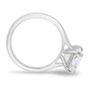 Ari - 4 Claw Radiant Solitare with Hidden Halo - 18k White Gold
